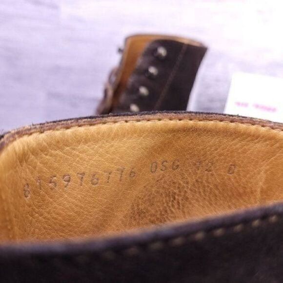 Ralph Lauren Italian Suede Lace Up Combat Boot Brown Men's sz 12 - Picture 7 of 8